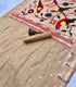 Soft Muga Cotton  beige colour with painted birds on palu
