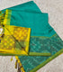 Green Shade Ikkat Border Handloom Venkatagiri Silk Cotton Saree