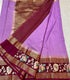 Mysore Silk saree with embroidery design border purple and maroon