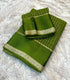 Viscose Georgette olive green / moss green