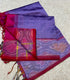 Violet Shade Ikkat Border Handloom Venkatagiri Silk Cotton Saree
