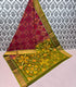 Ikkat cotton rich red and green