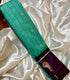 Semi Gadwal Fusion SEa-green saree golden zari strioes  with violet border