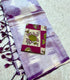 Mangalagiri Ikkat Purple and white tie-dye / gradient shading