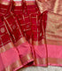 Mysore silk Fancy red and pink with gold zari