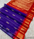 Blue Gadwal Cotton  with Kanchi Border