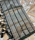 Mangalagiri Silk Grey  with mblack  stripes