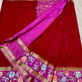 MYsore Silk saree with embroidery design border