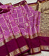 Mysore silk Fancy purple and magenta (with rich maroon border)