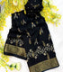 Crape silk Black with gold embroidery