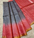 Gray Semi Tussar Saree