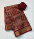 Marsh Mellow silk patterned red and gold design.