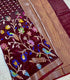Burgundy Maroon Shade Banarasi Jamdani Pattu