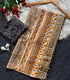Ajarakh print Saree mustard yellow
