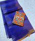 Mangalagiri Ikkat Royal blue and purple gradient tie-dye