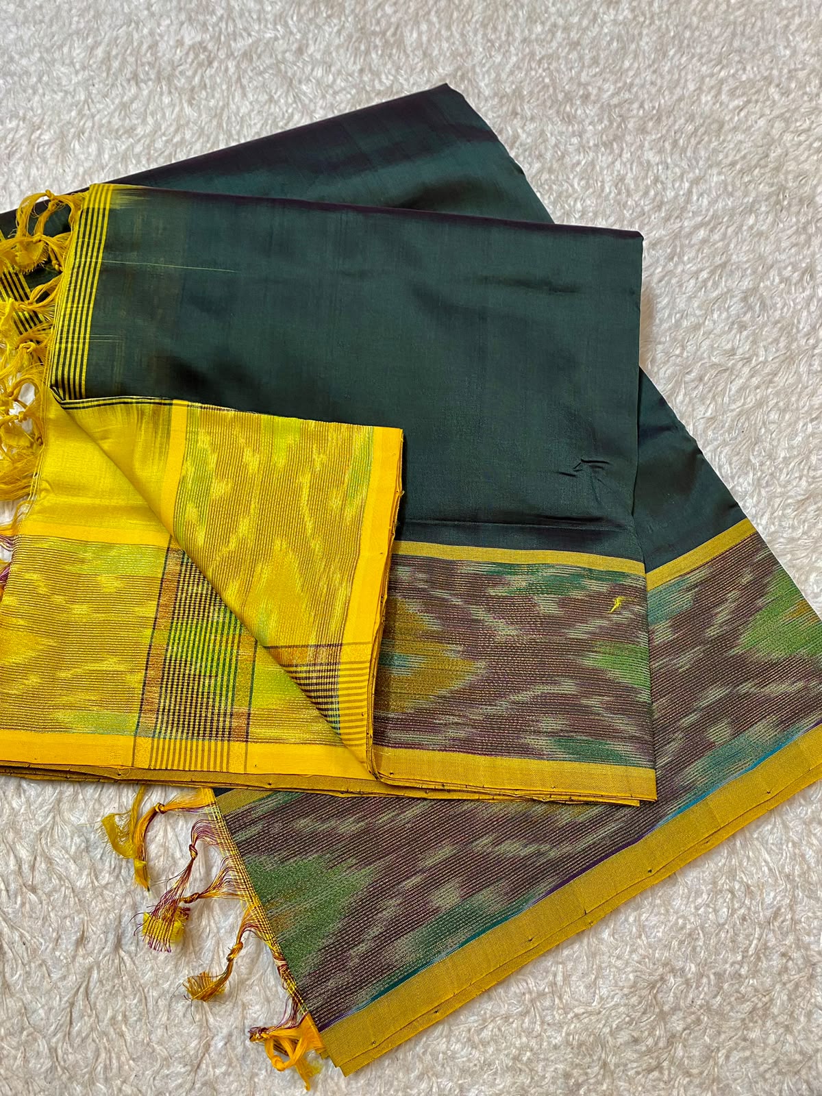Green Color Handloom Venkatagiri Silk Cotton Saree