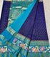 Mysore Silk saree with embroidery design border deep purple