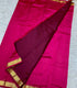 Mangalagiri Silk with NIzam border deep pink   with deep wine pallu
