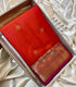 Vintage Kanchi Pattu Orange with magenta ponk gold  zari border