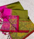 Green Ikkat Border Handloom Venkatagiri Silk Cotton Saree