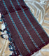 Mangalagiri Silk  dark plum purple   with teal stripes