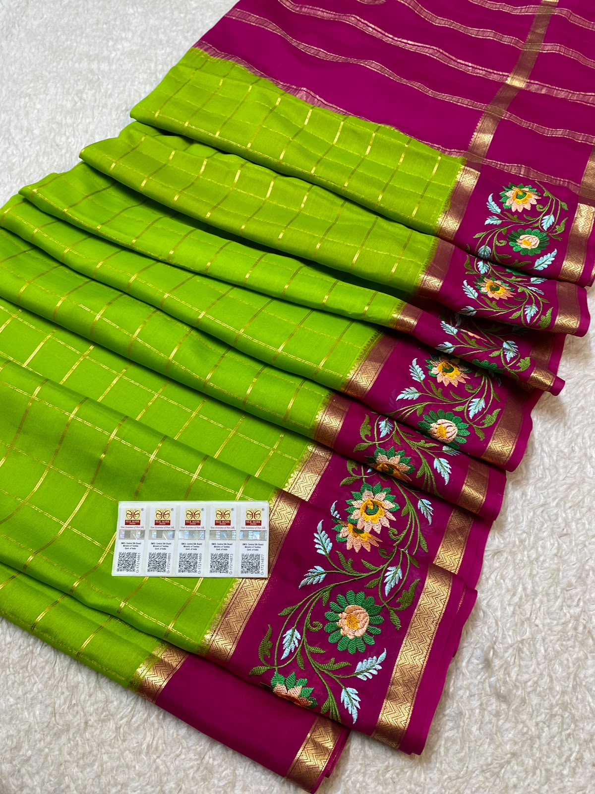 Pure Mysore silk Green
