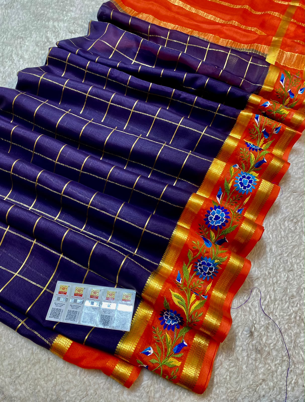 Pure Mysore silk Royal Purple