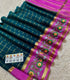 Pure Mysore silk Peacock Blue