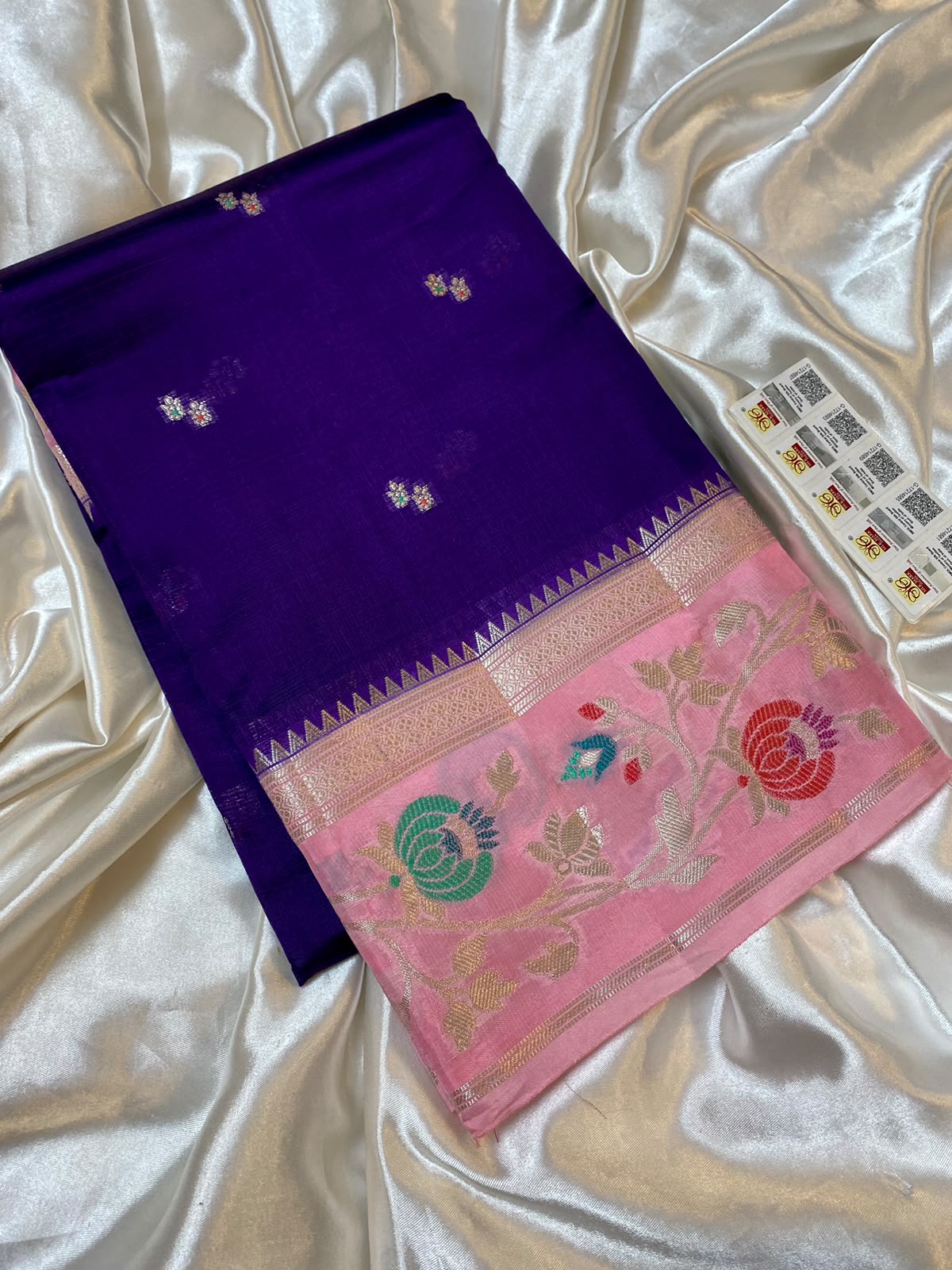 Blue Banarasi Kota silk saree