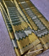 Golden Yellow Zigzag Semi Kanchi Pattu
