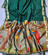 Dark Green Lenin Tissue with Paithani border