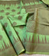 Handloom Light Green Chanderi Silk Cotton Saree