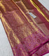 Golden Pink Bridal Kanchi Pattu