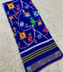 Blue Mangalagiri Digital Print Saree