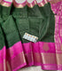 Green checks Mysore Silk Saree