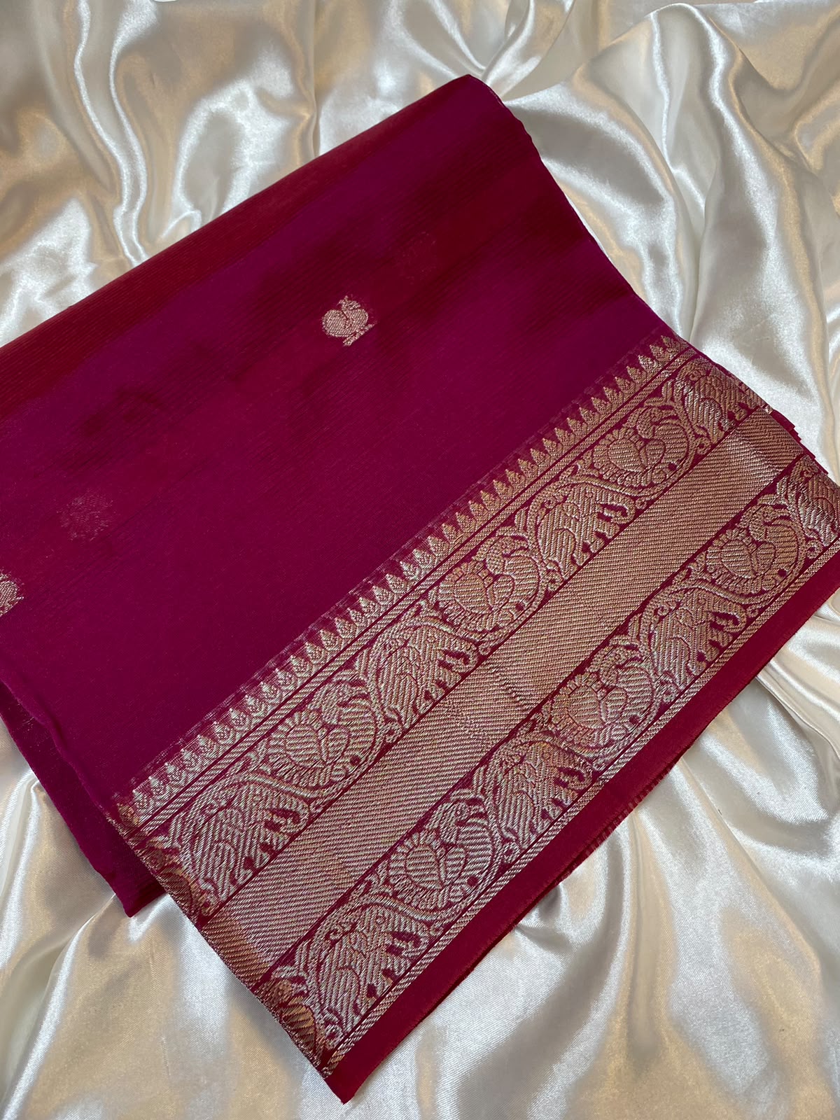 Darker wine Mangalagiri Saree