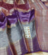 Purple-Brown layered Mango Silk Saree (Special Edition)