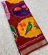 Red Mangalagiri Digital Print Saree