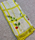 Yellow Mangalagiri Digital Print Saree