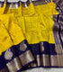 Yellow checks Mysore Silk Saree
