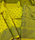 Handloom Yellow Chanderi Silk Cotton Saree