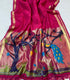 Pink Lenin Tissue with Paithani border