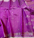 Handloom purple  Chanderi Silk Cotton Saree