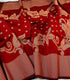 Handloom Red Chanderi Silk Cotton Saree