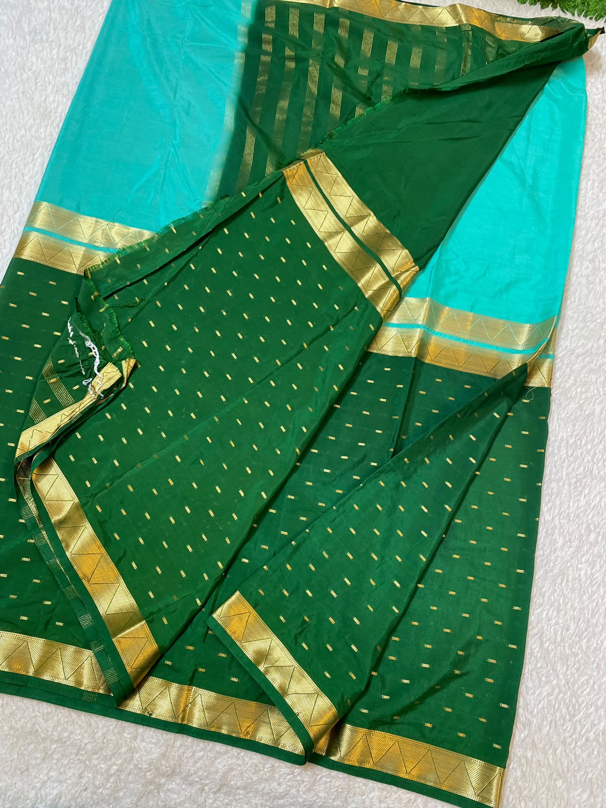 Skyblue Mysore Silk Saree