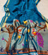 Skyblue Lenin Tissue with Paithani border