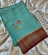 Blue Handloom Banarasi Kota silk saree